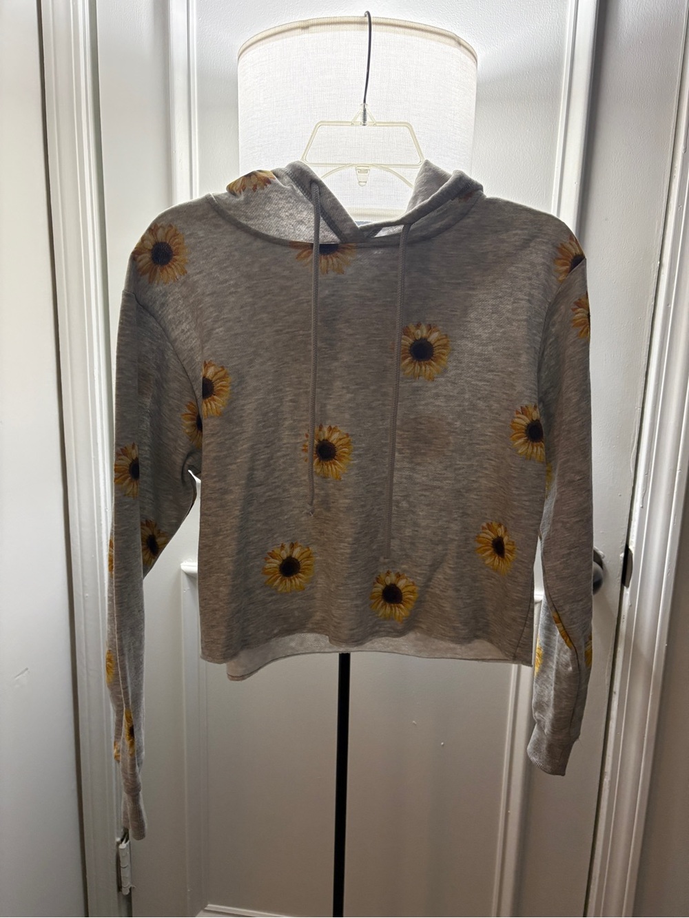 No Boundaries Grey Sunflower Hoodie
